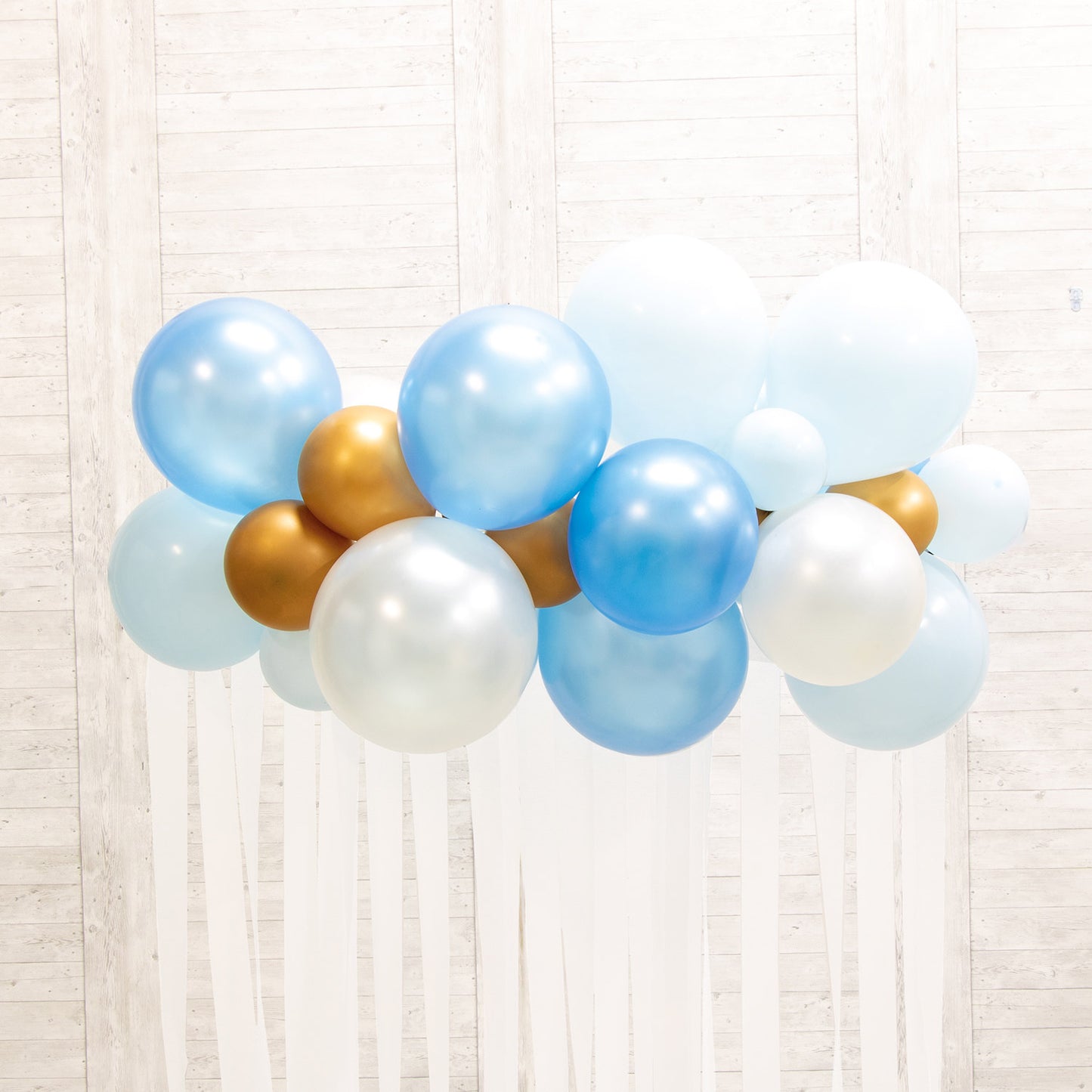 Blue Botanical Celebration Latex Balloon Backdrops- (Contains 39 Balloons)