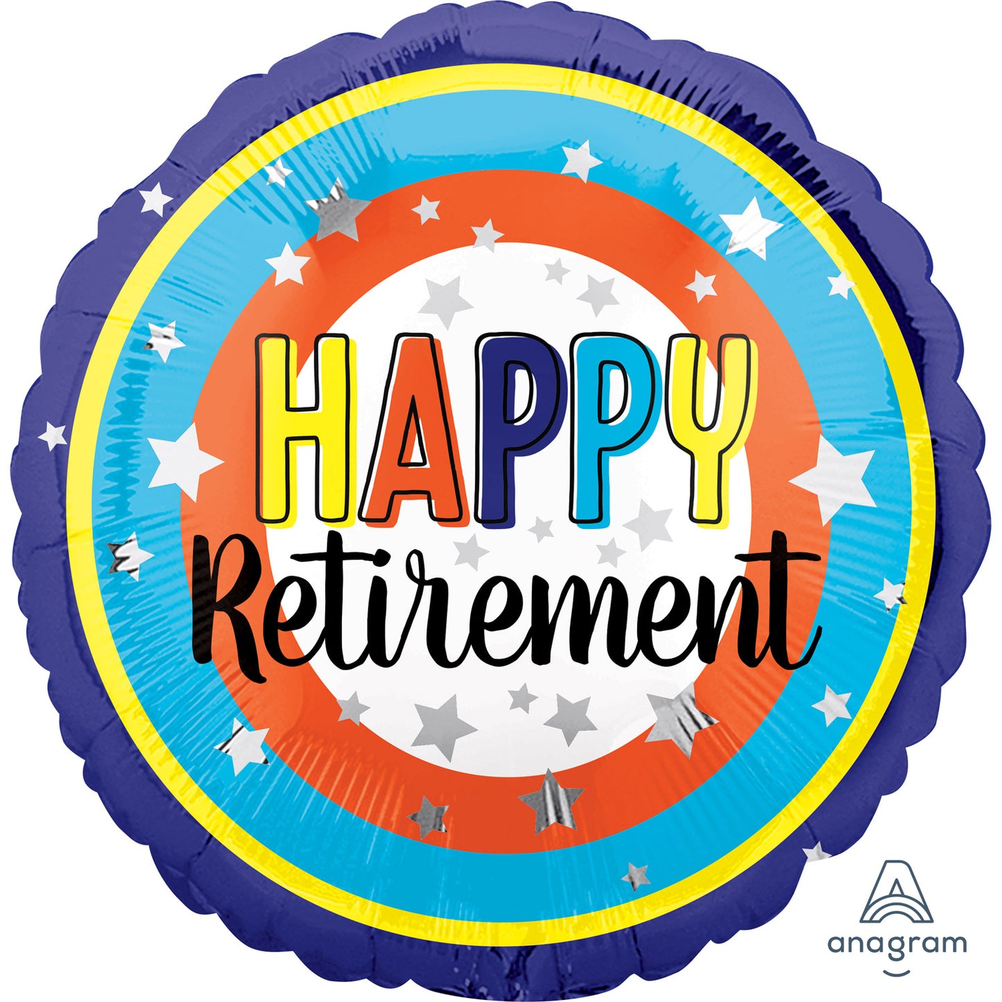Happy Retirement Circles Balloon - 18" Foil