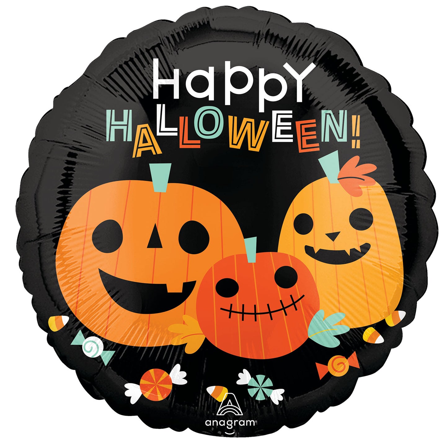 Classic Halloween Pumpkins - Foil 18"