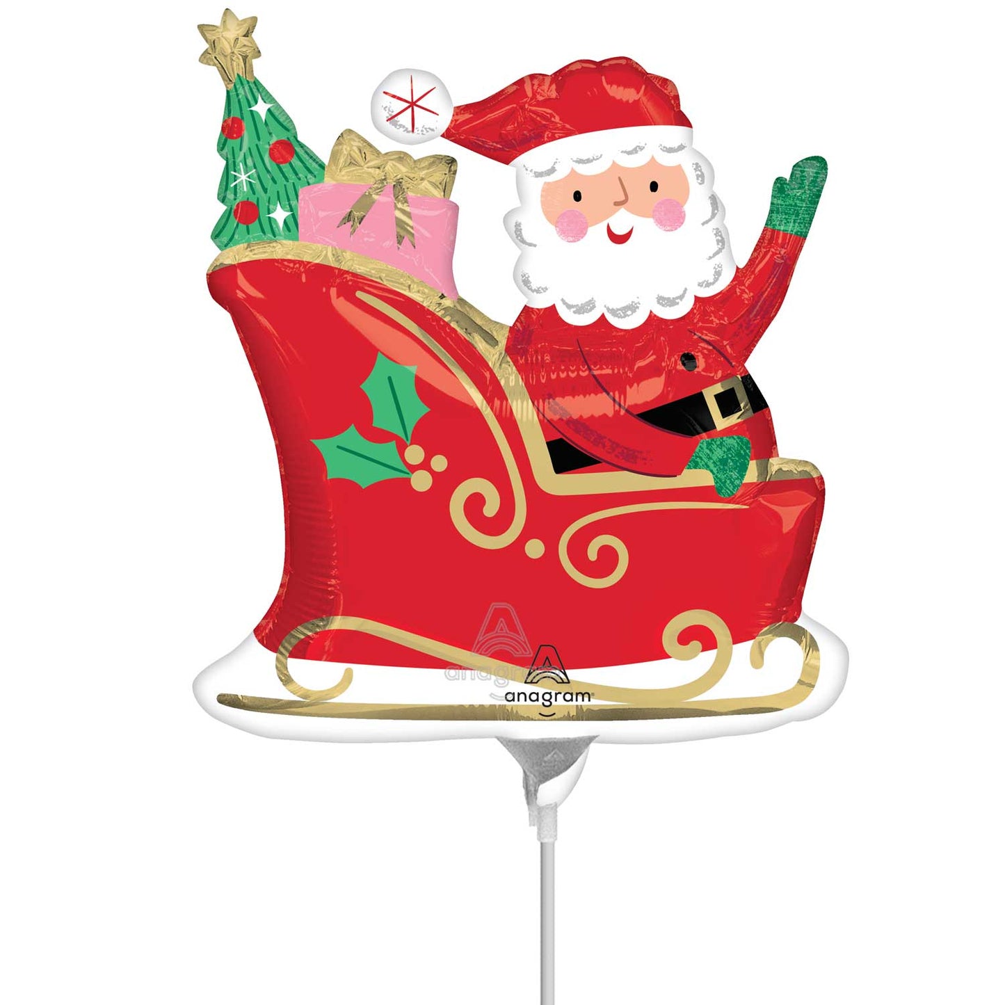 Starry Night Santa MiniShape Air-Filled Balloon – Foil 14"