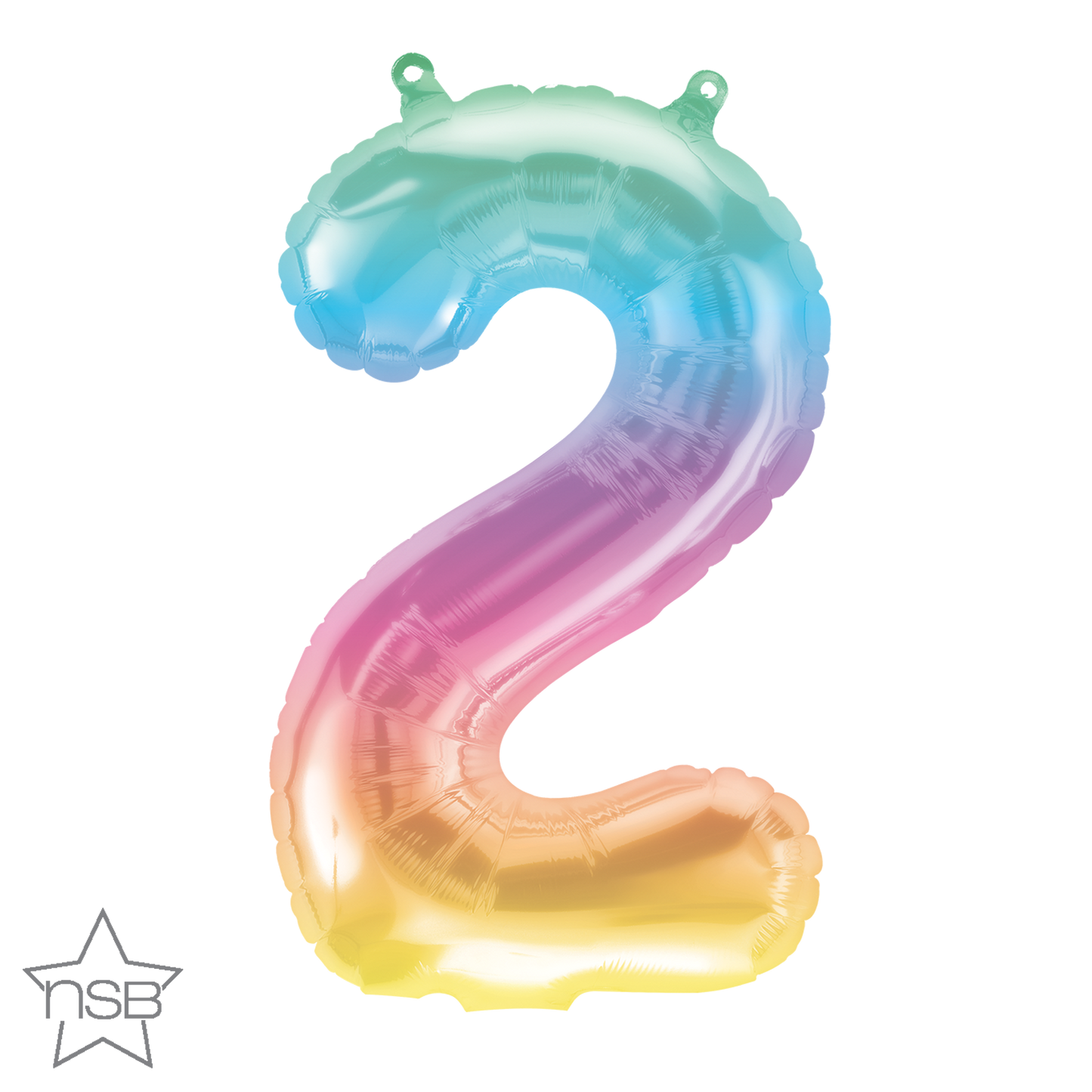 Jelli Ombré Number 2 Balloon - 16" Foil eol