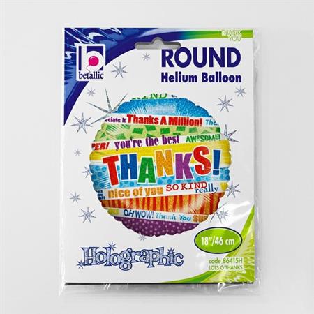 Lots O'Thanks Holographic Balloon - 18" Foil