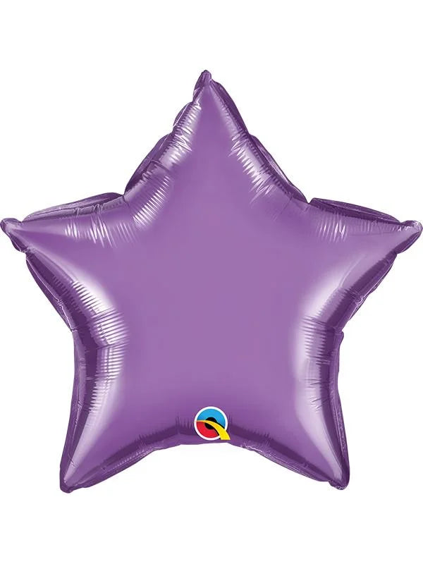Purple Chrome Star Balloon - 20" Foil Packaged