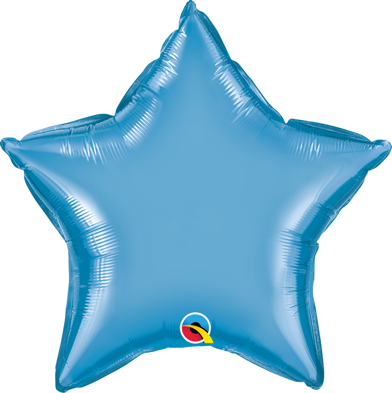 Blue Chrome Star Balloon - 20" Foil UnPackaged