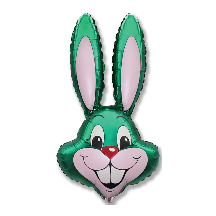 Green Rabbit Shape Balloons - Foil 36"