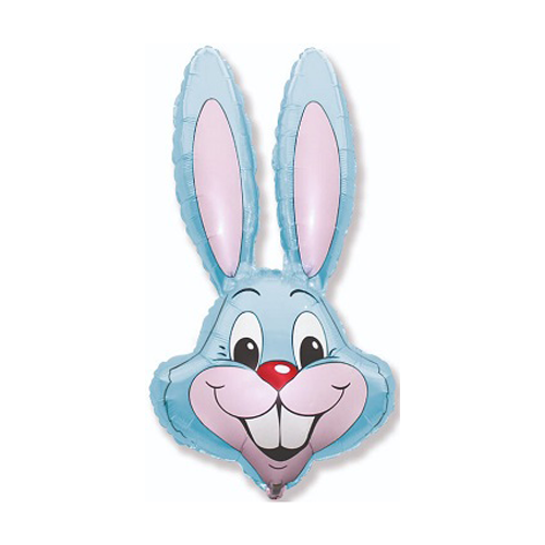 Pastel Blue Rabbit Shape Balloons - Foil 36"