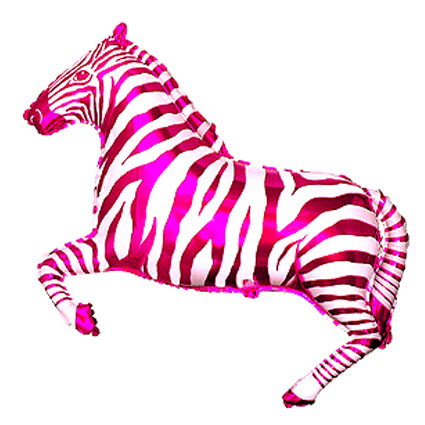 Pink Zebra Supershape Balloon - Foil
