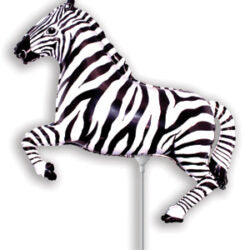 Zebra Mini Shape Air-Filled Balloon – Foil