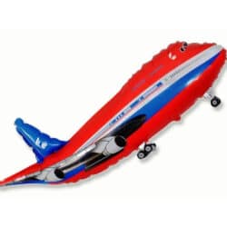 Red Aeroplane Mini Shape Air-Filled Balloon – Foil