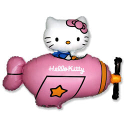 Pink Hello Kitty Plane Mini Shape Air-Filled Balloon – Foil
