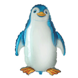 Blue Happy Penguin Mini Shape Air-Filled Balloon – Foil