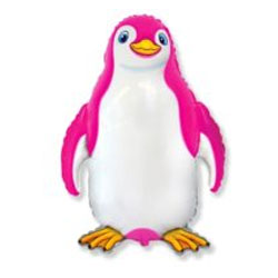 Pink Happy Penguin Mini Shape Air-Filled Balloon – Foil