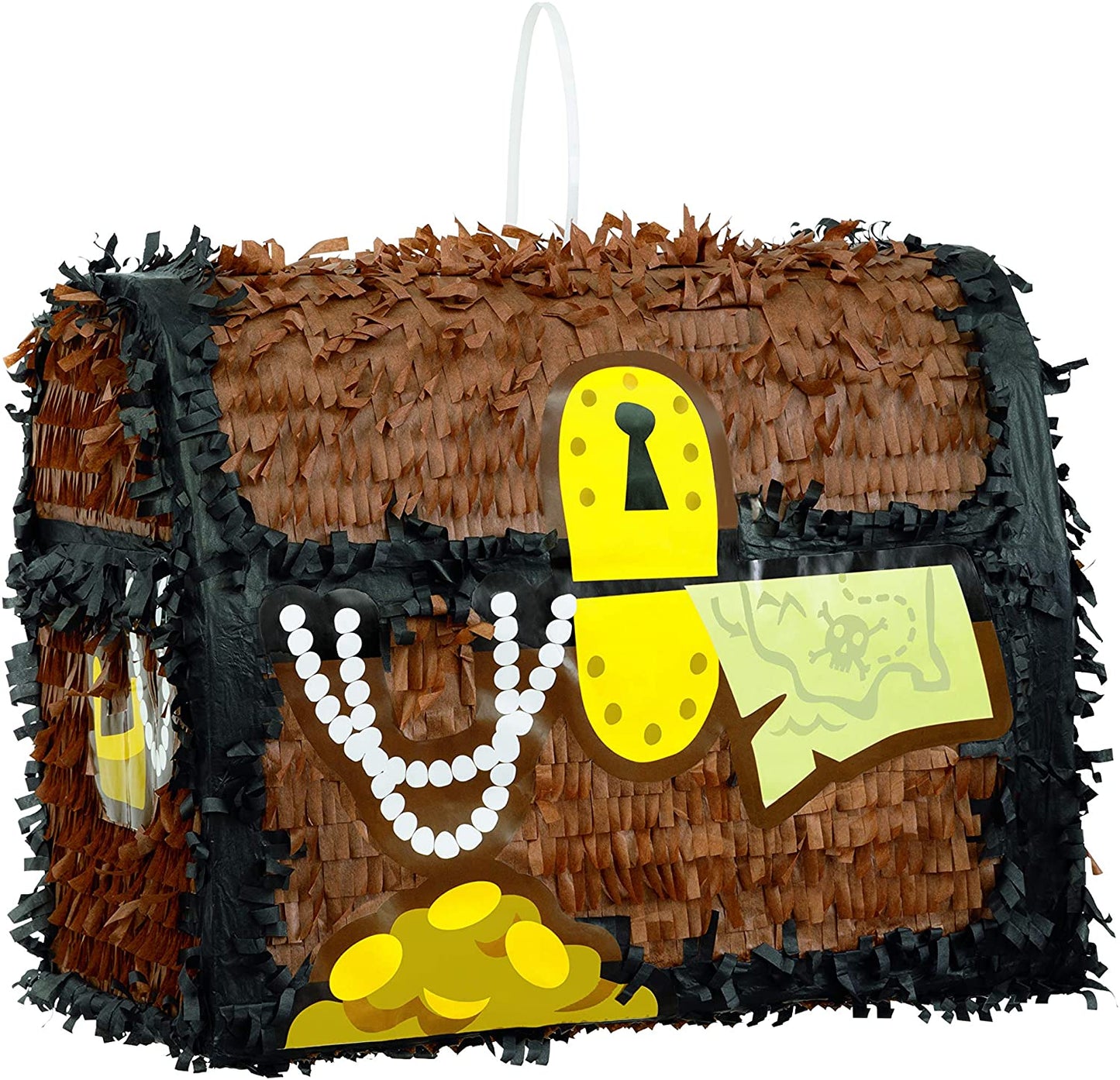 Pirate Treasure Chest Pinata 3D - 1pc 12" W X 10" H