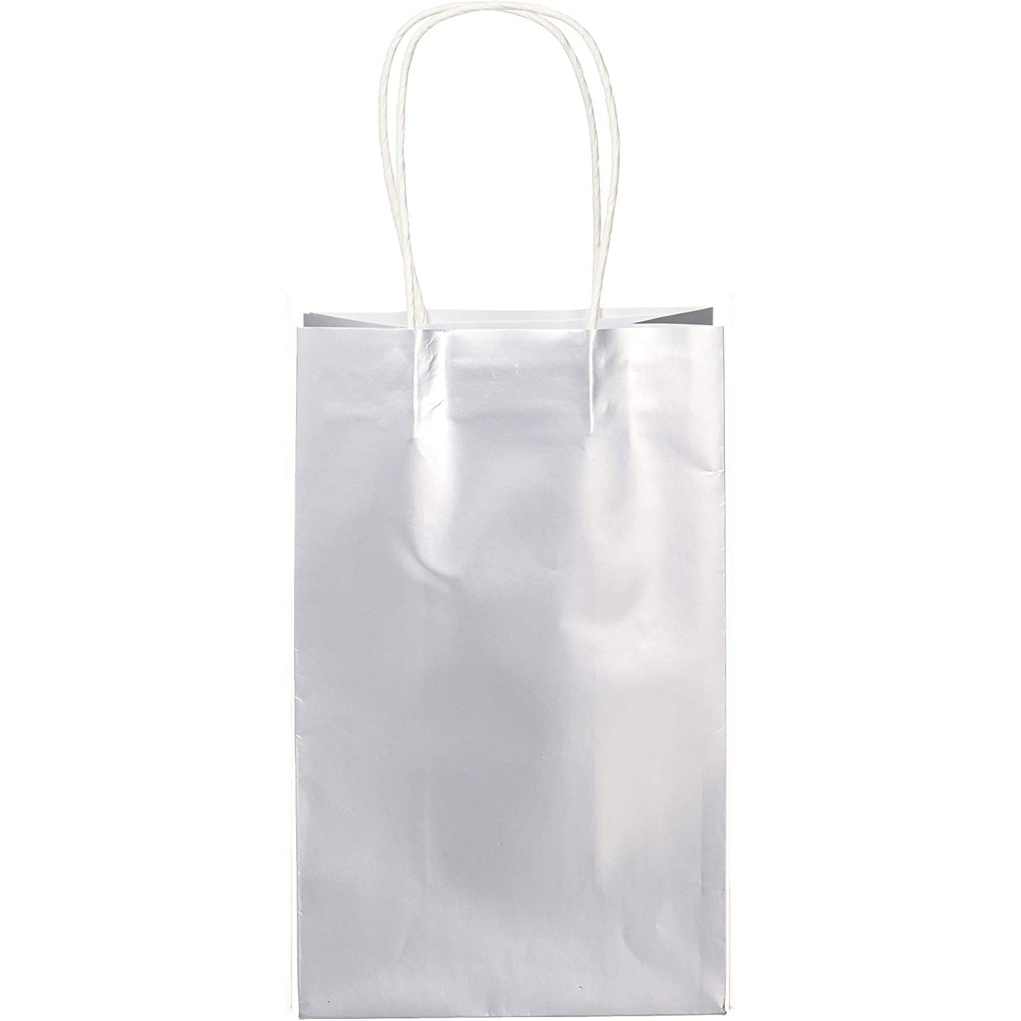 Metallic Silver Paper kraft Bags - 1 PKG/8 12.7cm x 8.2cm