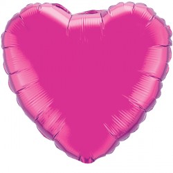 Magenta Heart Mini Shape Air-Filled Balloon – 4″ Foil