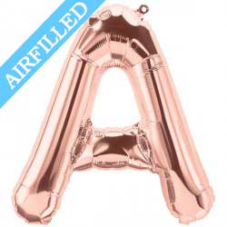 Rose Gold Letter 'A' Balloon - 16" Foil