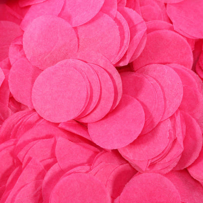 Hot Pink Paper Confettti Dots - 100g (25mm)
