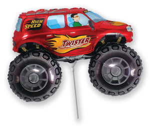Big Wheels Red Truck Mini Shape Air-Filled Balloon – Foil