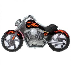 Black Custom Moto Supershape Balloon - Foil