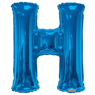 Blue Letter 'H' Balloon - 34" Foil