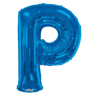 Blue Letter 'P' Balloon - 34" Foil