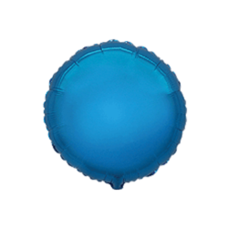 Blue Round Mini Shape Air-Filled Balloon – 4″ Foil