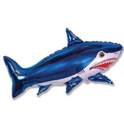 Blue Shark Supershape Balloon - Foil