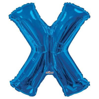 Blue Letter 'X' Balloon - 34" Foil