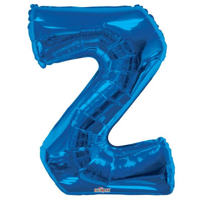 Blue Letter 'Z' Balloon - 34" Foil