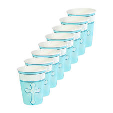 Paper Cups Radiant Cross Blue - 9oz 8ct