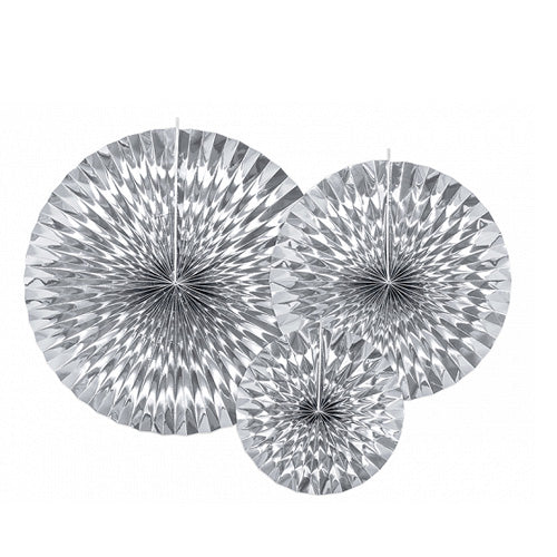 Silver Decorative Rosettes - (3ct)