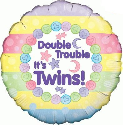 Double Trouble It's Twins Standard - 18" Foil