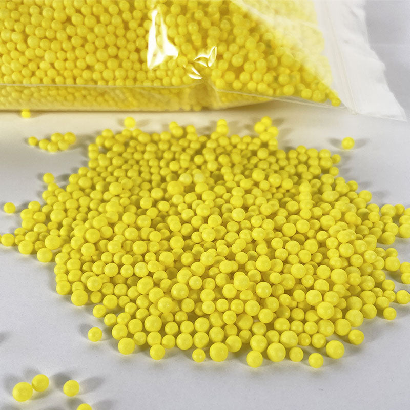 Yellow Polystyrene Beads - 4mm 25g