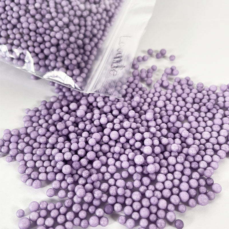 Lavender Polystyrene Beads - 4mm 25g