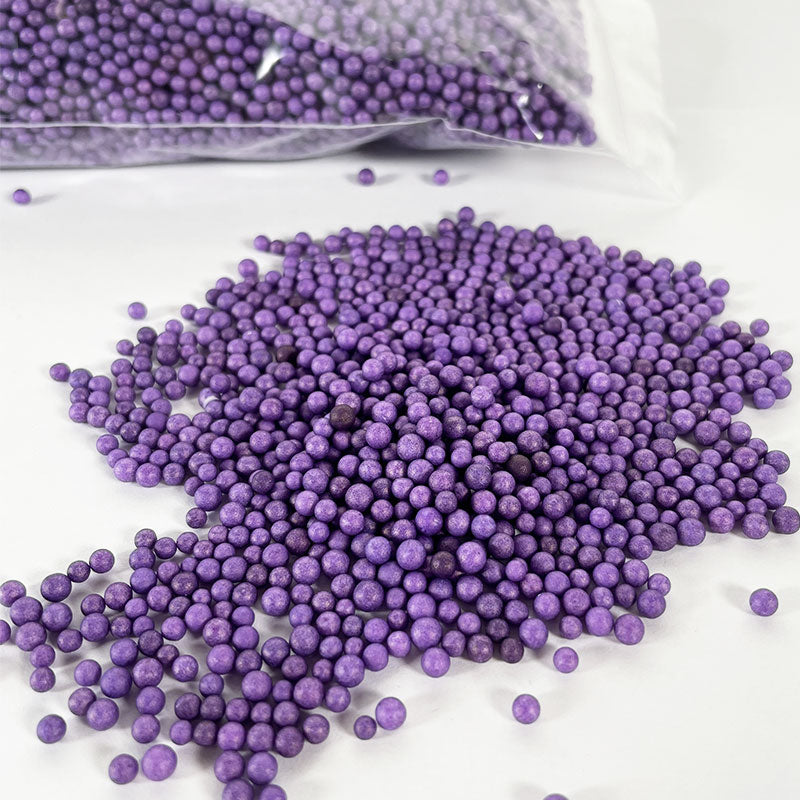 Violet Polystyrene Beads - 4mm 25g