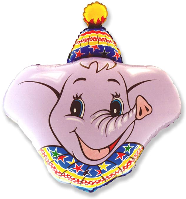 Elephant Head Supershape Balloon - Foil