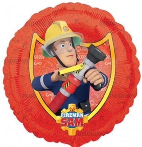 Fireman Sam Red Round Balloon - 18" Foil