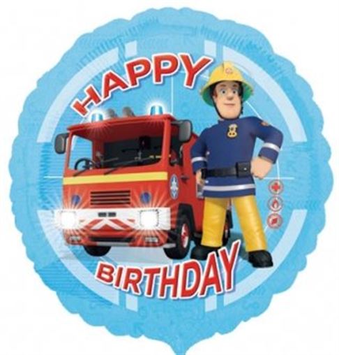 Fireman Sam Happy Birthday Balloon - 18" Foil