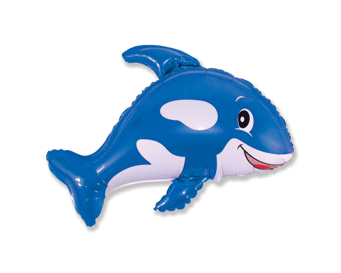 Blue Whale Supershape Balloon - Foil