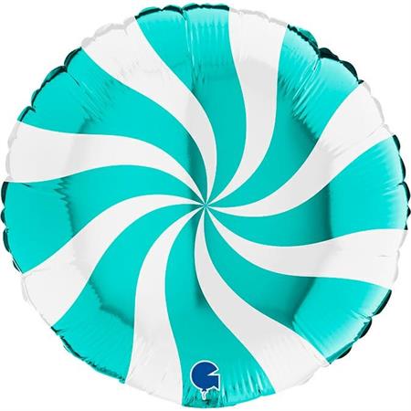 White-Tiffany Swirly Foil Balloons - Foil 18"