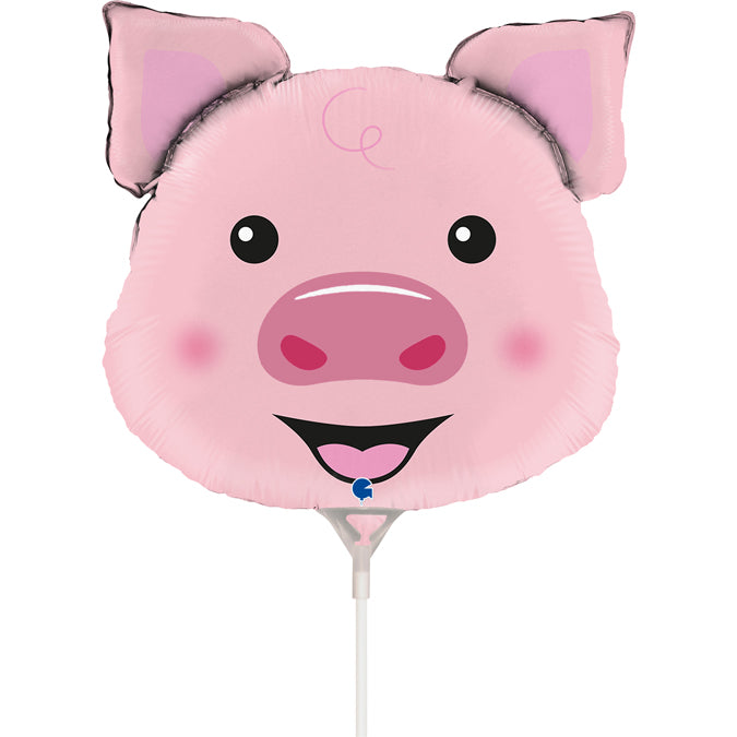 Pig Head Mini Shape Balloon – Foil 14"