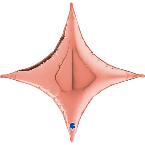 Deco Rose Gold Concave Cross Balloon - 30" Foil