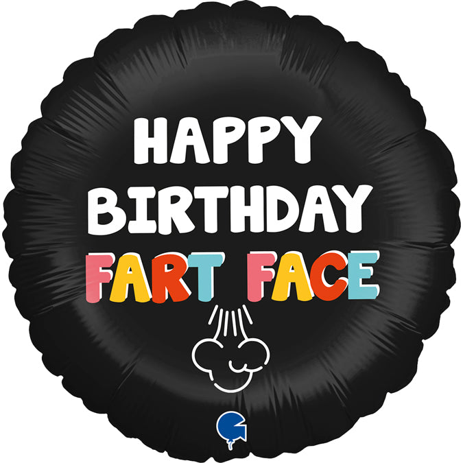 Happy Birthday Fart Face Packaged Balloon - 18" Foil