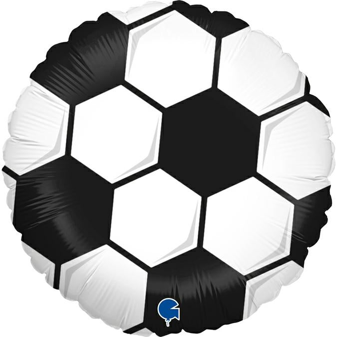 White Soccer Ball Balloon - 18" Foil Unpackaged