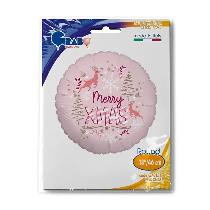 Pink XMAS Round - 18" Foil