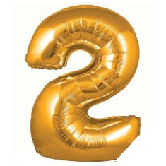 Gold Number 2 Balloon - 34" Foil