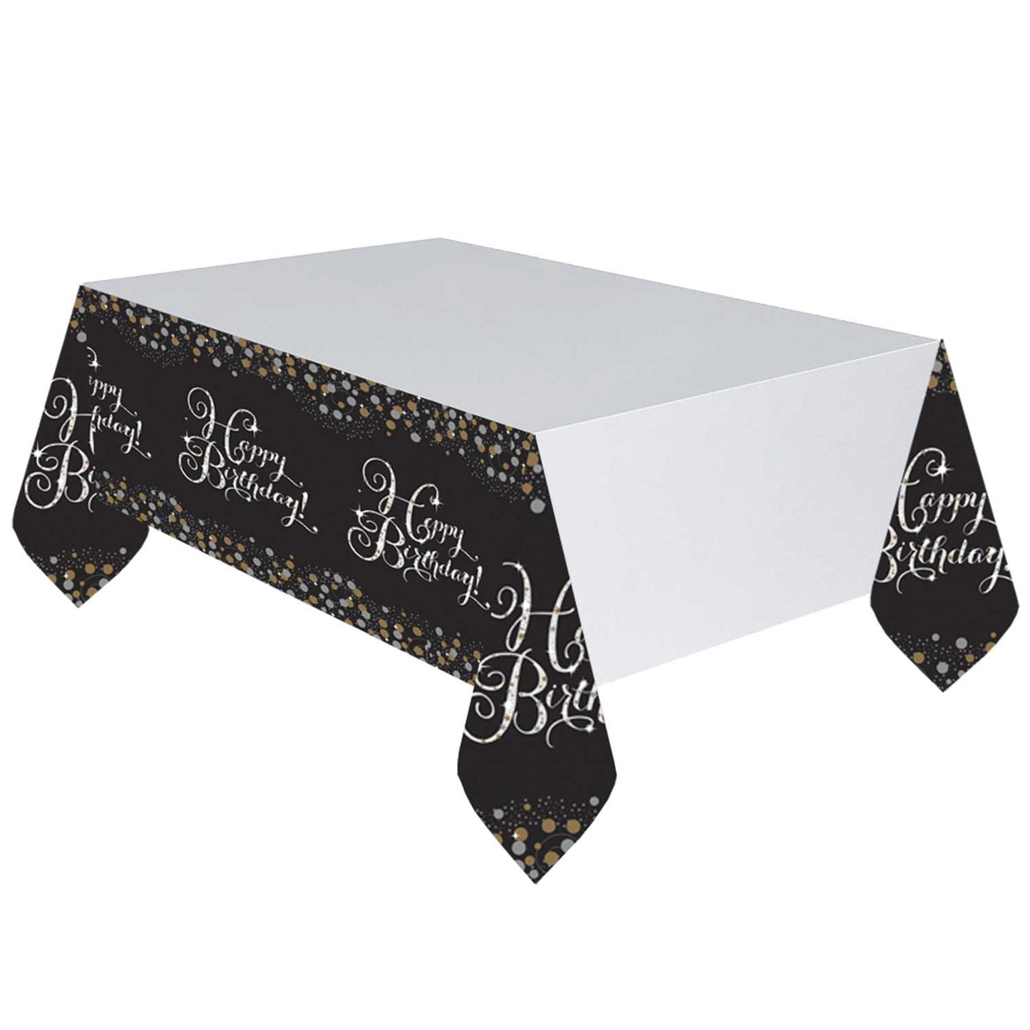 Gold Sparkling Celebration Plastic Tablecovers 1.37m x 2.59m - 1 PC