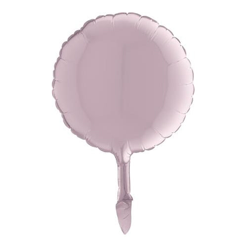 Pastel Pink Round Mini Shape Air-Filled Balloon – 9″ Foil