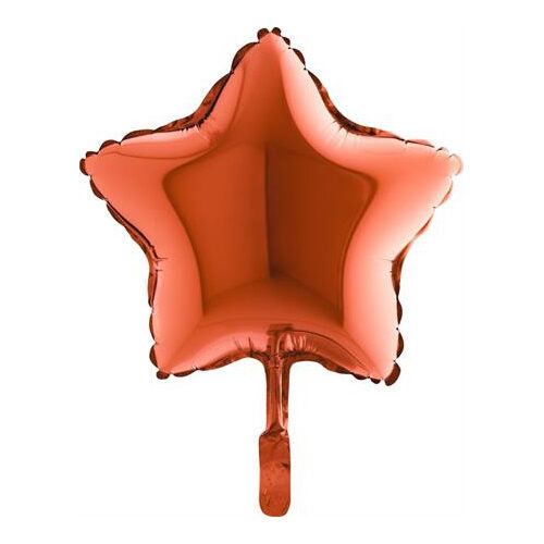 Orange Star Mini Shape Air-Filled Balloon – 9″ Foil
