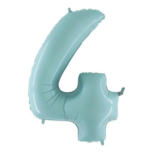 Pastel Blue Number 4 Balloon - 40" Foil